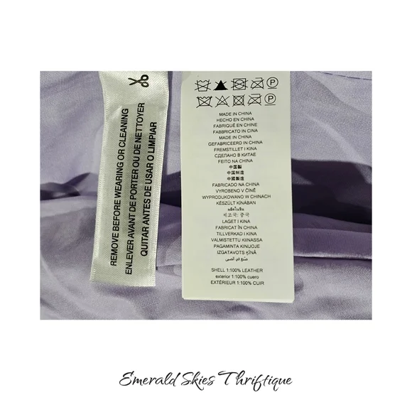 MICHAEL Michael Kors Lavender Leather Jacket - Picture 10 of 10